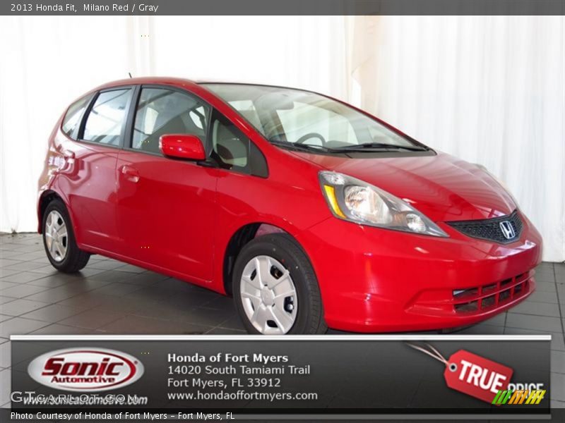 Milano Red / Gray 2013 Honda Fit