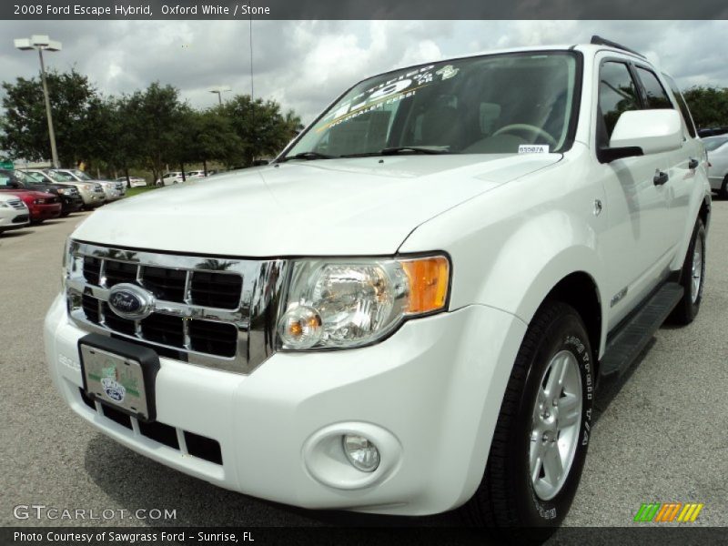 Oxford White / Stone 2008 Ford Escape Hybrid