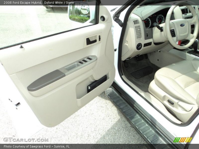 Oxford White / Stone 2008 Ford Escape Hybrid