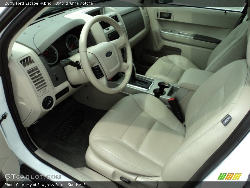 Oxford White / Stone 2008 Ford Escape Hybrid