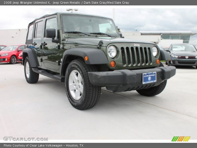 Jeep Green Metallic / Dark Slate Gray/Med Slate Gray 2008 Jeep Wrangler Unlimited X