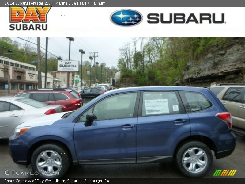 Marine Blue Pearl / Platinum 2014 Subaru Forester 2.5i