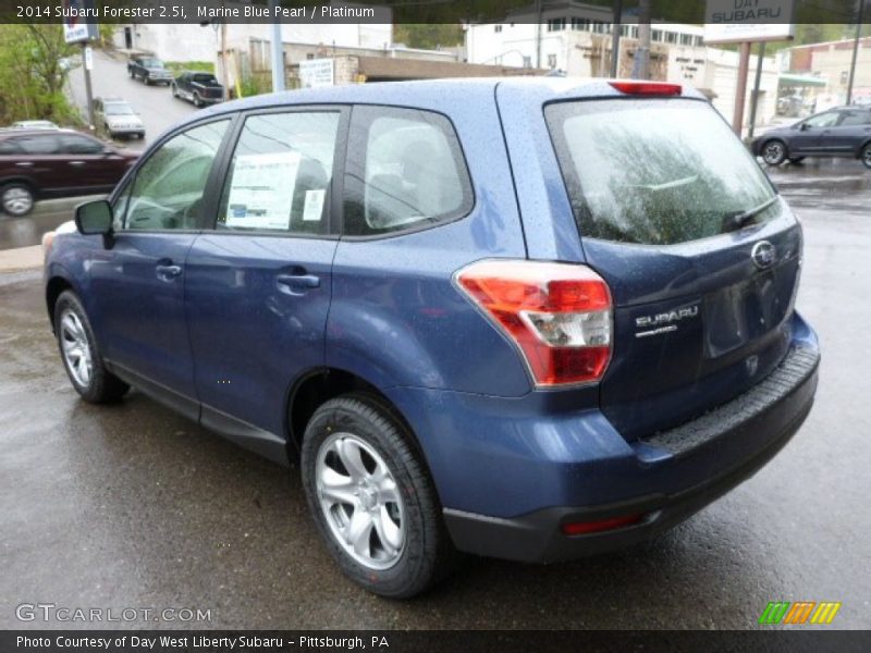 Marine Blue Pearl / Platinum 2014 Subaru Forester 2.5i