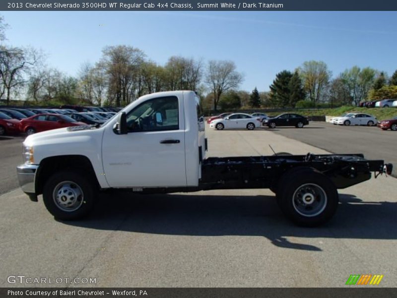 Summit White / Dark Titanium 2013 Chevrolet Silverado 3500HD WT Regular Cab 4x4 Chassis