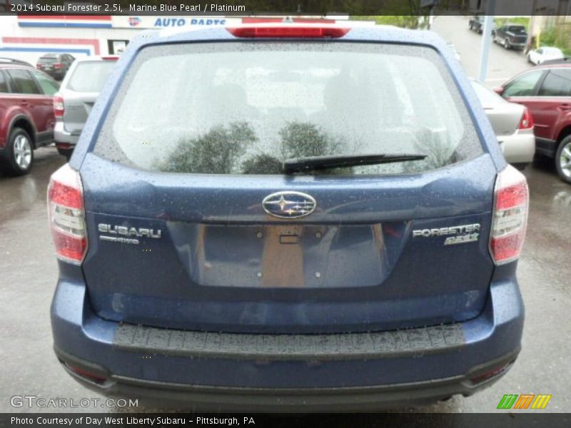 Marine Blue Pearl / Platinum 2014 Subaru Forester 2.5i