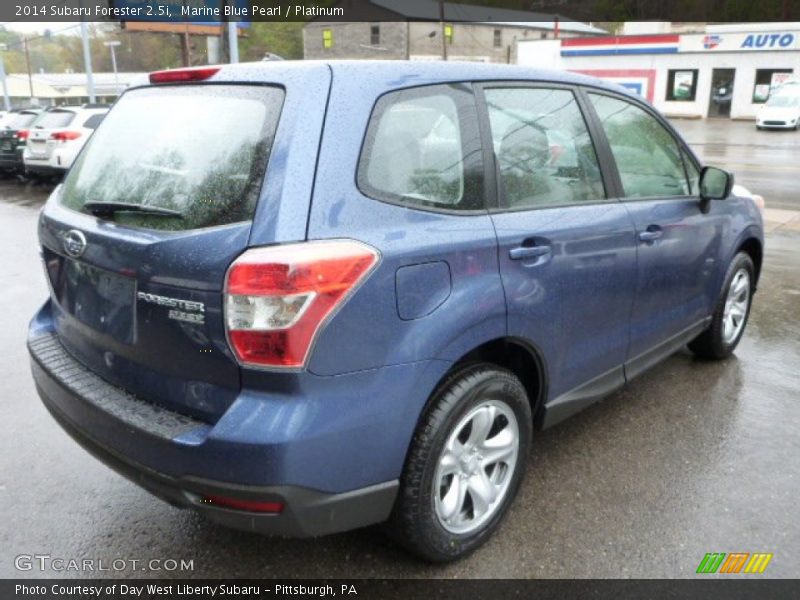 Marine Blue Pearl / Platinum 2014 Subaru Forester 2.5i