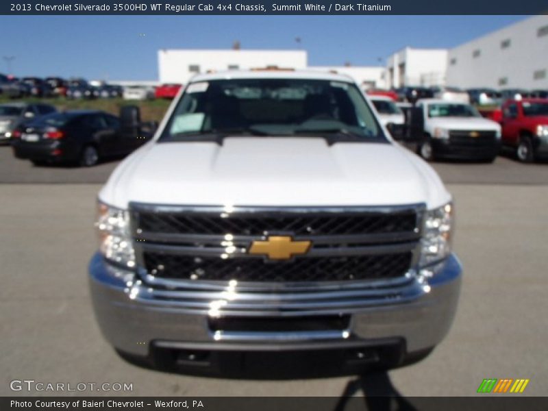 Summit White / Dark Titanium 2013 Chevrolet Silverado 3500HD WT Regular Cab 4x4 Chassis