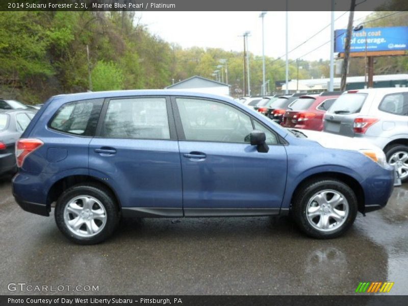 Marine Blue Pearl / Platinum 2014 Subaru Forester 2.5i