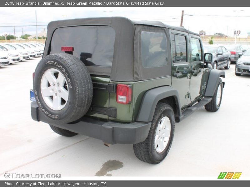 Jeep Green Metallic / Dark Slate Gray/Med Slate Gray 2008 Jeep Wrangler Unlimited X