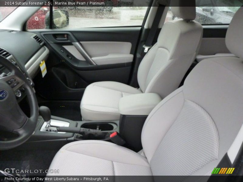 Marine Blue Pearl / Platinum 2014 Subaru Forester 2.5i
