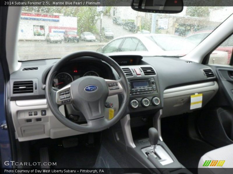 Marine Blue Pearl / Platinum 2014 Subaru Forester 2.5i