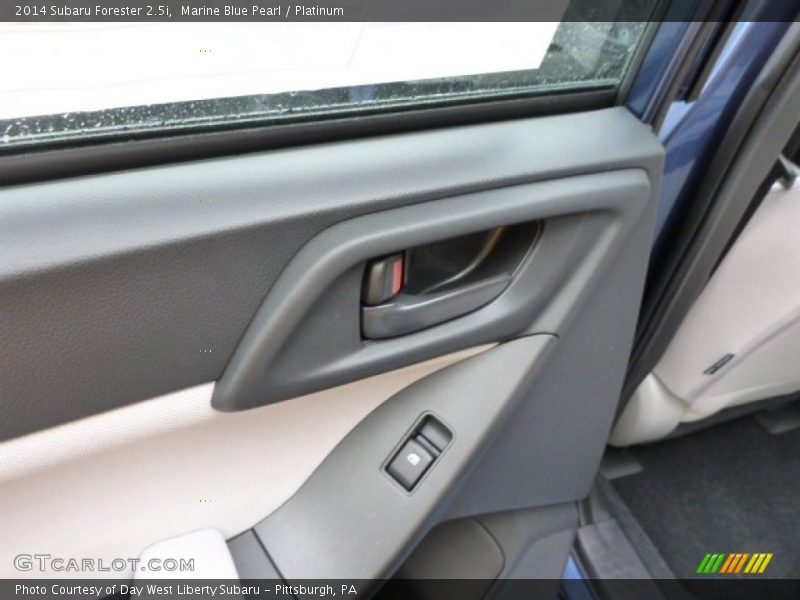 Marine Blue Pearl / Platinum 2014 Subaru Forester 2.5i