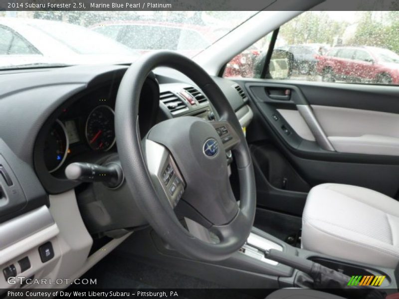 Marine Blue Pearl / Platinum 2014 Subaru Forester 2.5i