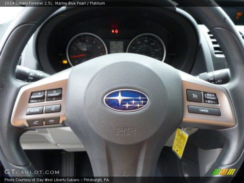 Marine Blue Pearl / Platinum 2014 Subaru Forester 2.5i