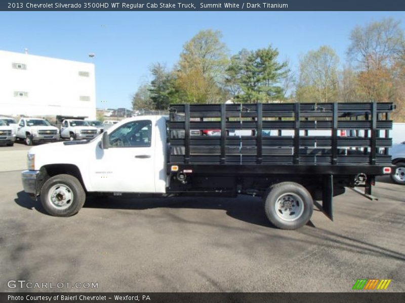 Summit White / Dark Titanium 2013 Chevrolet Silverado 3500HD WT Regular Cab Stake Truck