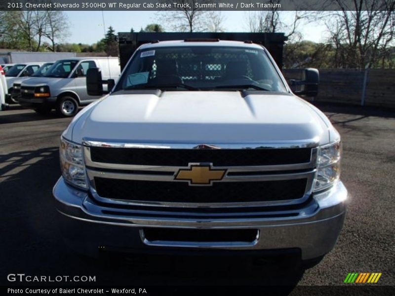 Summit White / Dark Titanium 2013 Chevrolet Silverado 3500HD WT Regular Cab Stake Truck