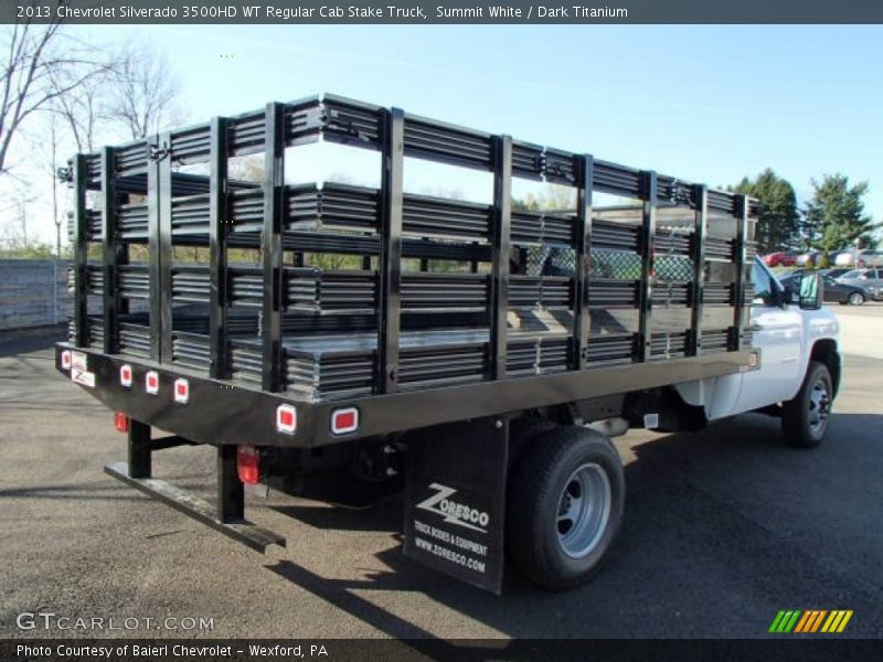 Summit White / Dark Titanium 2013 Chevrolet Silverado 3500HD WT Regular Cab Stake Truck