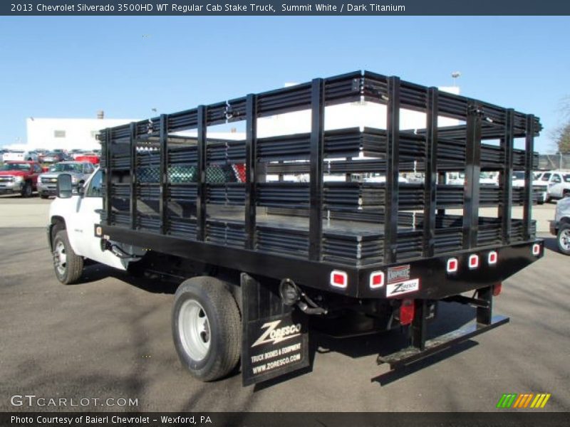 Summit White / Dark Titanium 2013 Chevrolet Silverado 3500HD WT Regular Cab Stake Truck