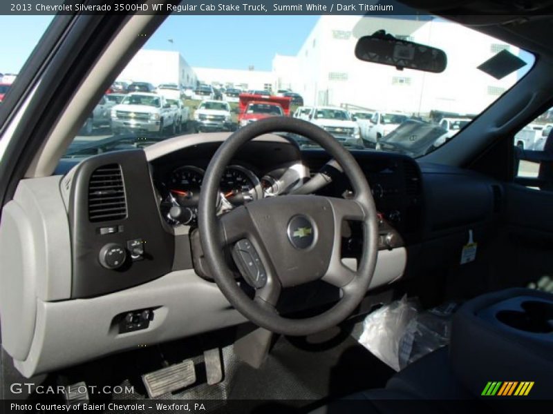 Summit White / Dark Titanium 2013 Chevrolet Silverado 3500HD WT Regular Cab Stake Truck