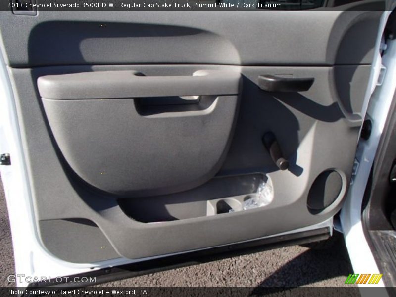Summit White / Dark Titanium 2013 Chevrolet Silverado 3500HD WT Regular Cab Stake Truck