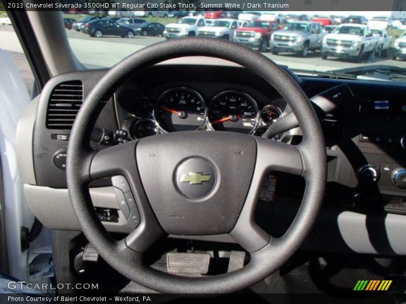 Summit White / Dark Titanium 2013 Chevrolet Silverado 3500HD WT Regular Cab Stake Truck