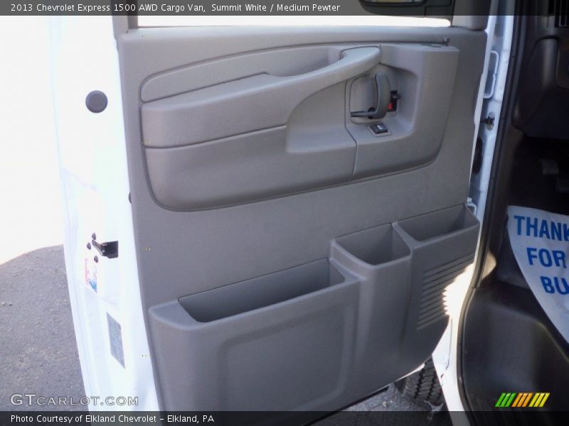 Summit White / Medium Pewter 2013 Chevrolet Express 1500 AWD Cargo Van
