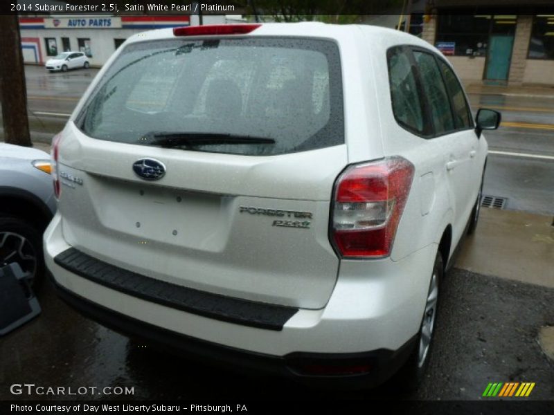Satin White Pearl / Platinum 2014 Subaru Forester 2.5i