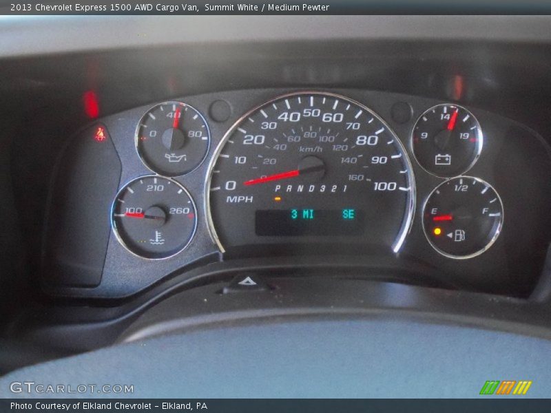 Summit White / Medium Pewter 2013 Chevrolet Express 1500 AWD Cargo Van