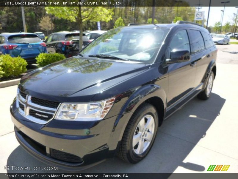 Brilliant Black Crystal Pearl / Black 2011 Dodge Journey Mainstreet