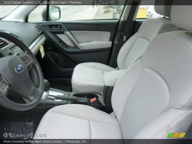 Satin White Pearl / Platinum 2014 Subaru Forester 2.5i