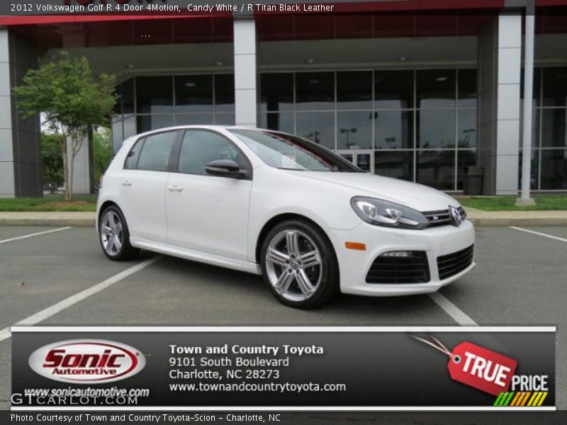 Candy White / R Titan Black Leather 2012 Volkswagen Golf R 4 Door 4Motion