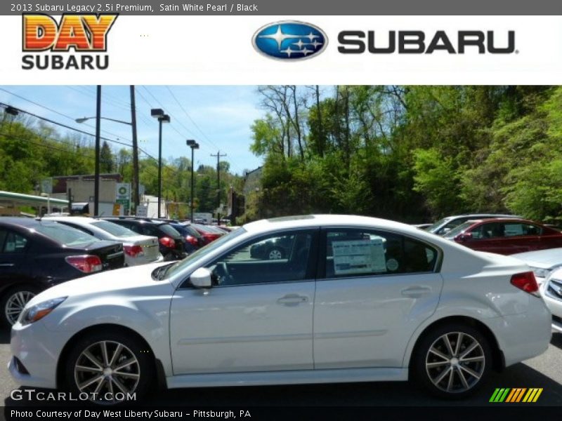 Satin White Pearl / Black 2013 Subaru Legacy 2.5i Premium