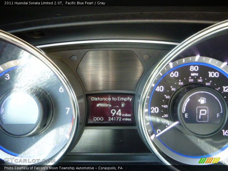 Pacific Blue Pearl / Gray 2011 Hyundai Sonata Limited 2.0T