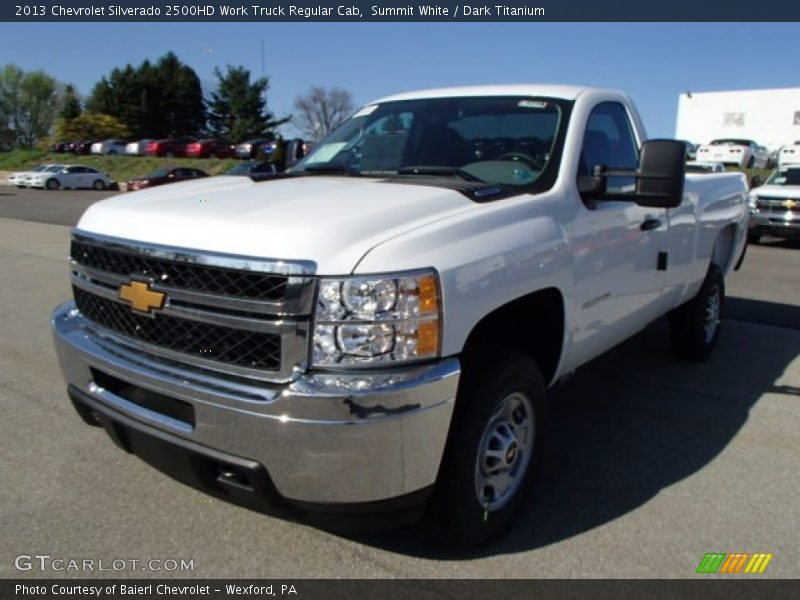 Summit White / Dark Titanium 2013 Chevrolet Silverado 2500HD Work Truck Regular Cab