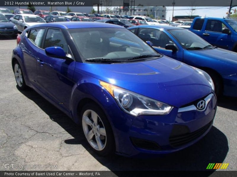 Marathon Blue / Gray 2012 Hyundai Veloster