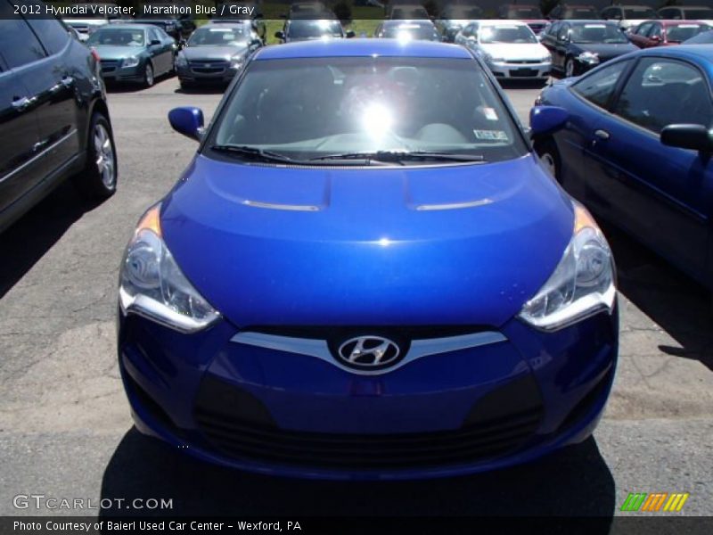 Marathon Blue / Gray 2012 Hyundai Veloster