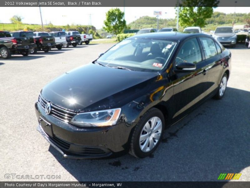 Black / Titan Black 2012 Volkswagen Jetta SE Sedan