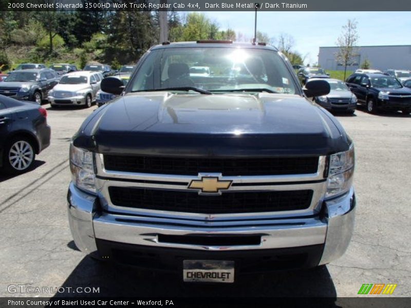 Dark Blue Metallic / Dark Titanium 2008 Chevrolet Silverado 3500HD Work Truck Regular Cab 4x4