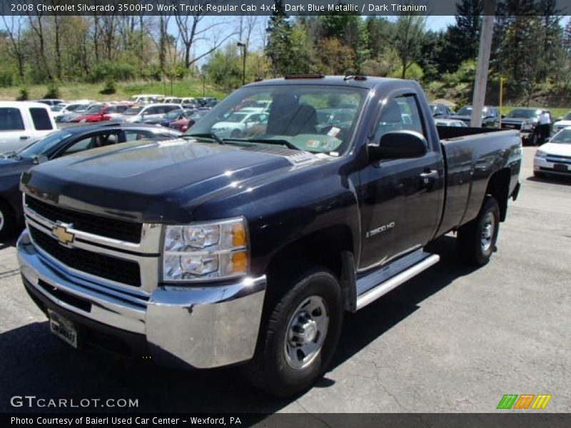 Dark Blue Metallic / Dark Titanium 2008 Chevrolet Silverado 3500HD Work Truck Regular Cab 4x4