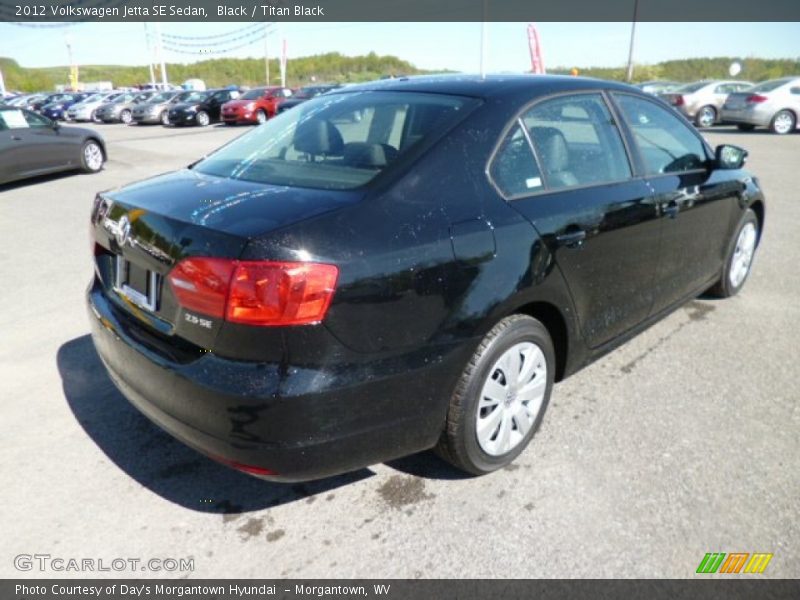 Black / Titan Black 2012 Volkswagen Jetta SE Sedan