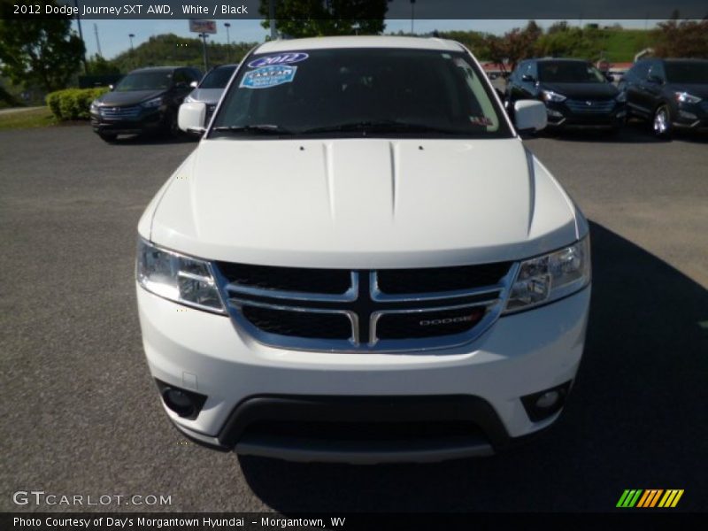 White / Black 2012 Dodge Journey SXT AWD