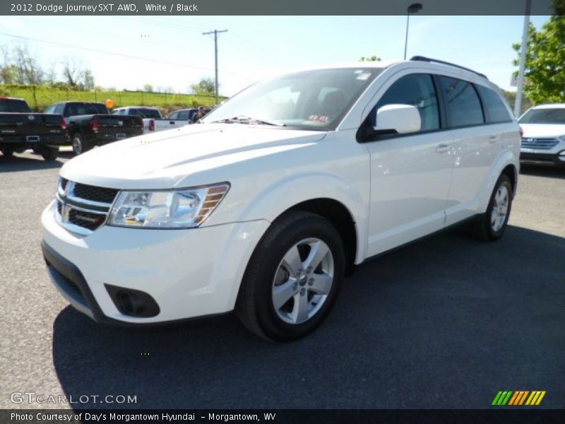 White / Black 2012 Dodge Journey SXT AWD