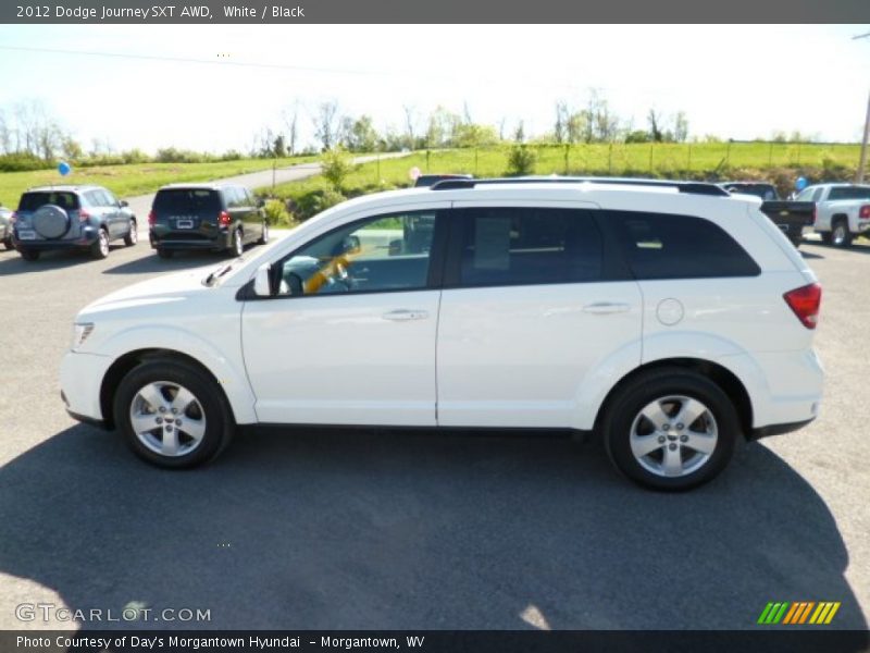 White / Black 2012 Dodge Journey SXT AWD