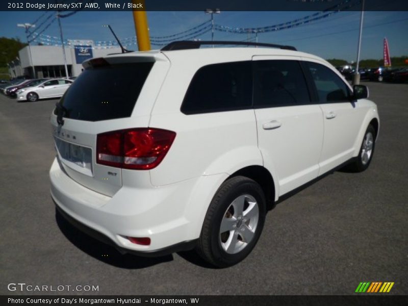 White / Black 2012 Dodge Journey SXT AWD