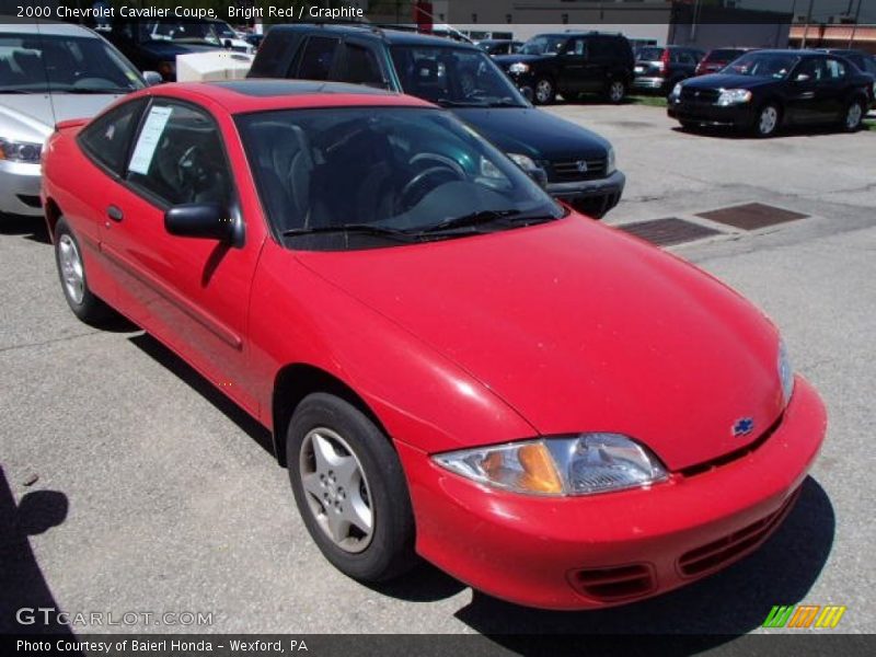 Bright Red / Graphite 2000 Chevrolet Cavalier Coupe