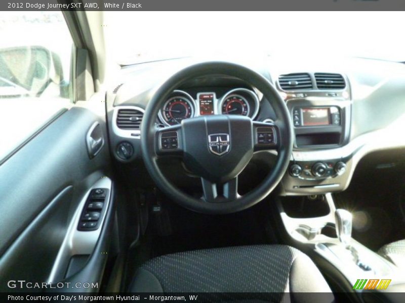 White / Black 2012 Dodge Journey SXT AWD