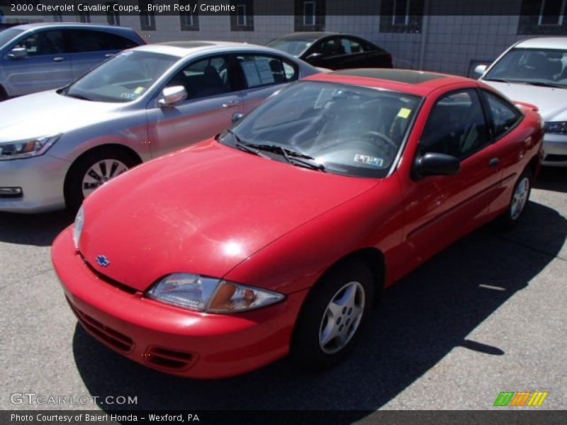 Bright Red / Graphite 2000 Chevrolet Cavalier Coupe