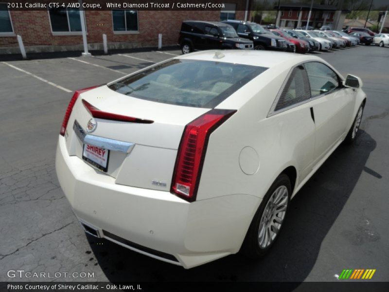 White Diamond Tricoat / Cashmere/Cocoa 2011 Cadillac CTS 4 AWD Coupe