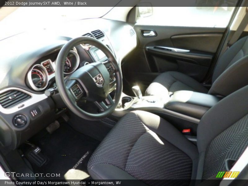 White / Black 2012 Dodge Journey SXT AWD