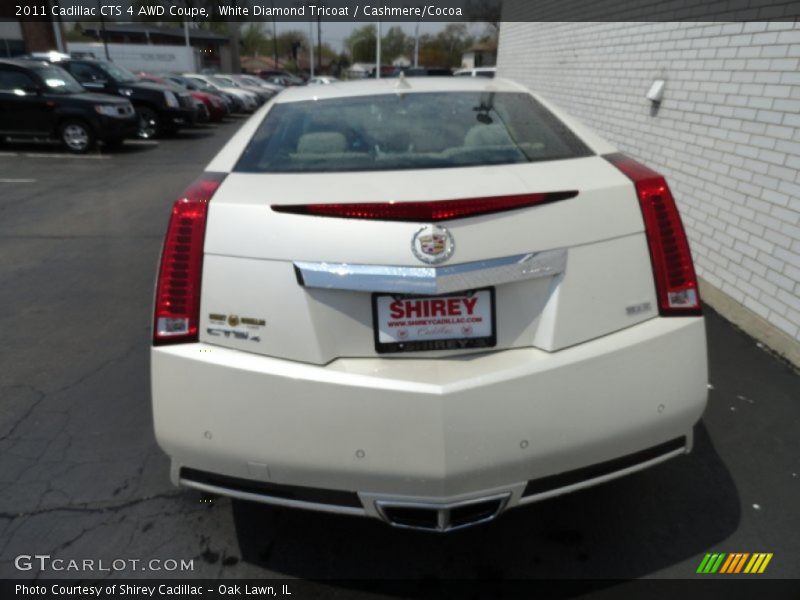 White Diamond Tricoat / Cashmere/Cocoa 2011 Cadillac CTS 4 AWD Coupe